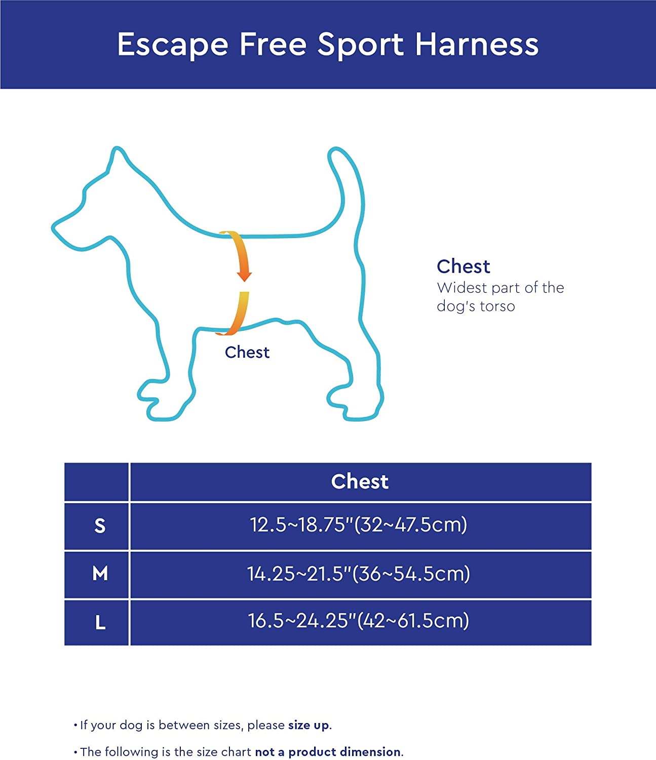 Gooby Escape Free Sport Harness Blue Small