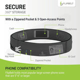 FlipBelt Zipper Running Belt Carbon XXS