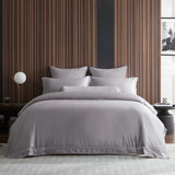 Hotelier Pretigio Grey Silver Embroidery Queen Size Bedsheet