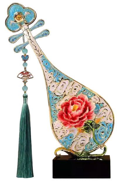 Chinese Pipa Display Brass Main image