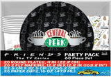 Silver Buffalo FRD2015T Warner Bros Friends Central Perk Logo Party Tableware Set 60Piece