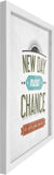 Poster Hub New Day New Chance Motivational Art Decor