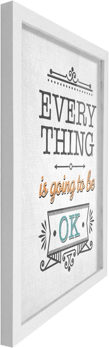 Poster Hub Everything Is Going To Be Ok Motivational Art Décor White APLS3243040WT