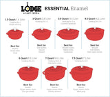 Lodge EC7OD43 Enameled Cast Iron Dutch Oven Oval 7 Quarts Red