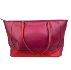 Coach Saffiano Leather Medium East West Tote Bag Cranberry