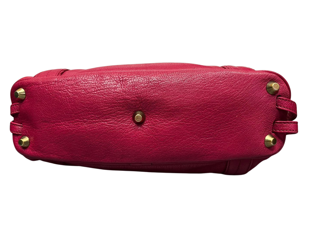 Chloe Irene Leather Tote Shoulder Bag Red