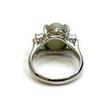 PT900 Chrysoberyl Cat's Eye & Diamond Ring
