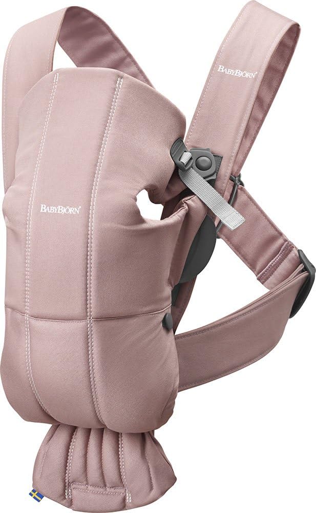 Babybjörn Baby Carrier Mini In Cotton Dusty Pink Main image