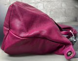 Longchamp Le Pliage Cuir Leather Top Handle Bag Pink