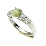 PT900 Cat's Eye (Chrysoberyl) & Diamond Ring