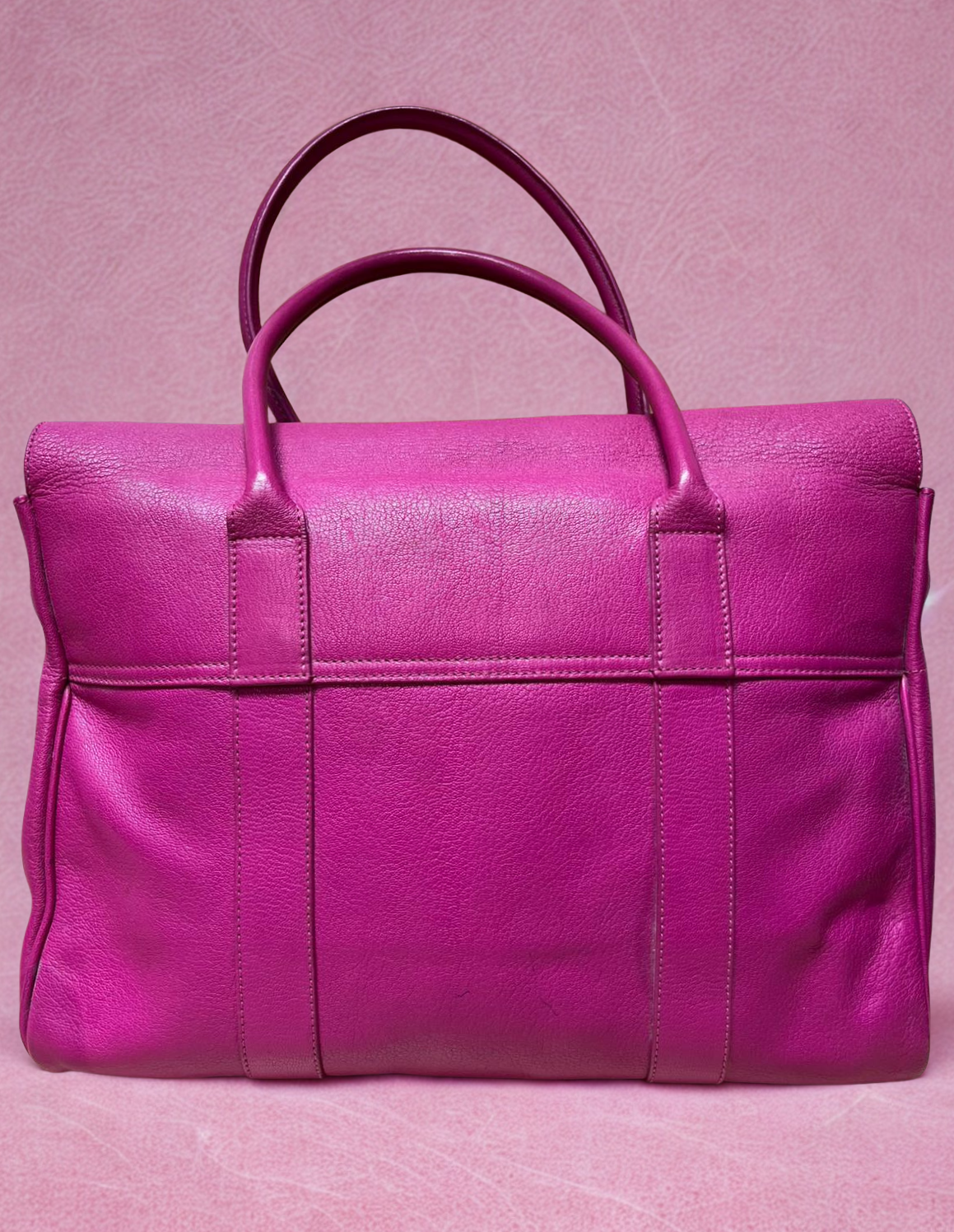 Mulberry Pink Pebbled Leather Bayswater Satchel Secondary image