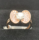 18K YG Pink Cubic Zircon Ring