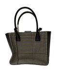 Lauren Ralph Lauren LeatherFabric Snap Shoulder Tote Bag