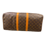 Louis Vuitton, M41428 Keepall 45 Brown Leather Travel Duffle Handbag