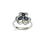 750WG Blue Sapphire & Diamond Ring