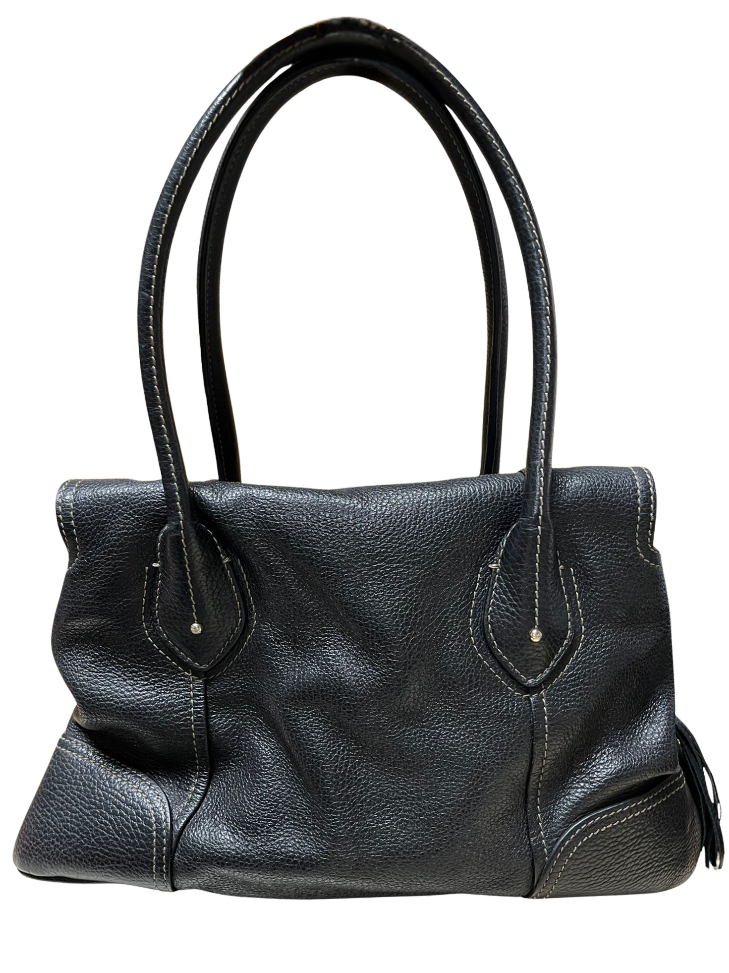 Lancel Paris Black Leather Handbag