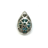 18KWG Turquois & Diamond Pendant
