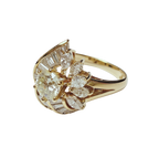 850YG Diamond Cluster Cocktail Ring 6.7GM
