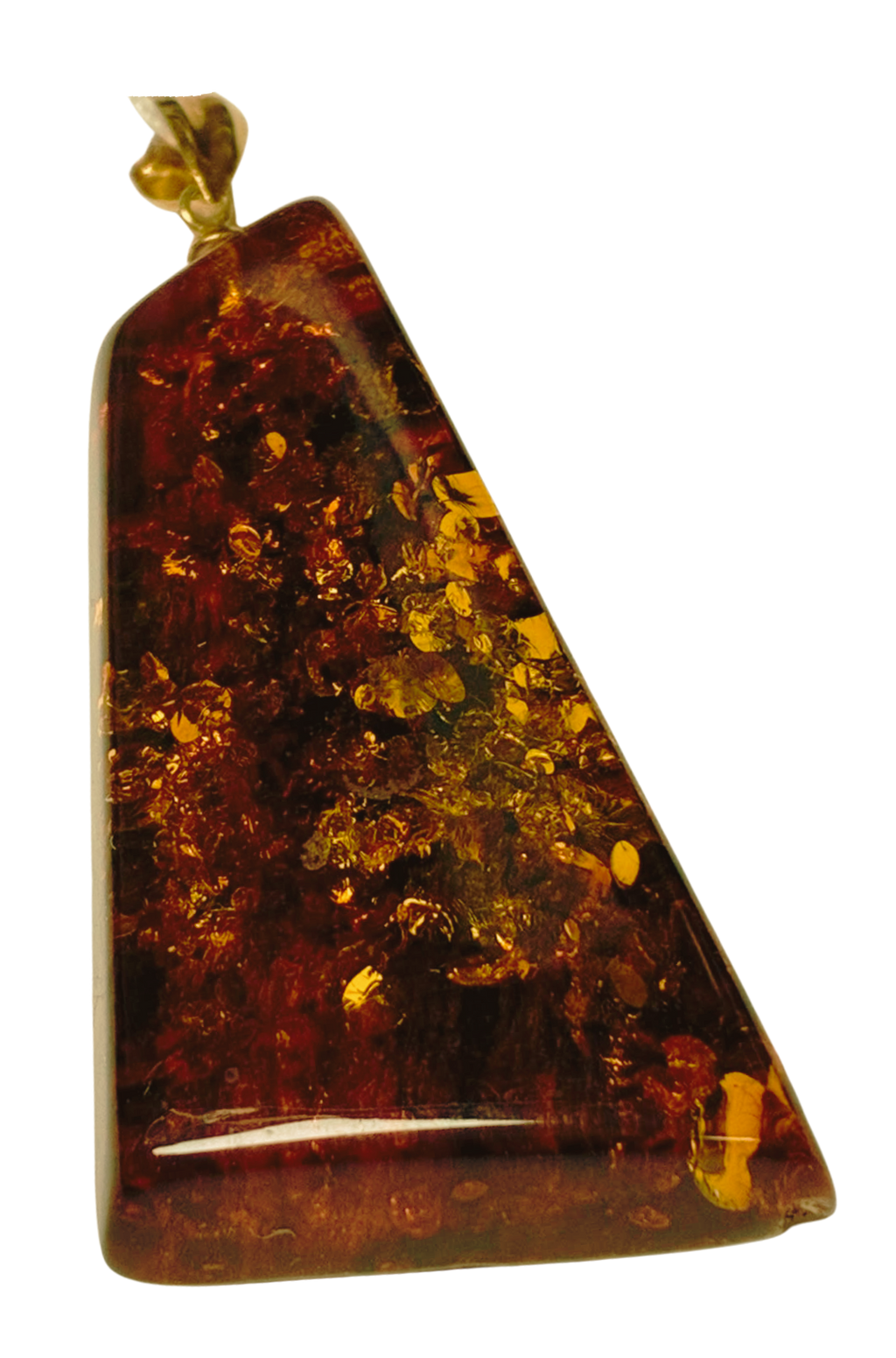 18KYG Amber Pendant 6.9G