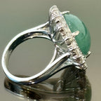 18KWG Jadeite (Type A) & Diamond Ring