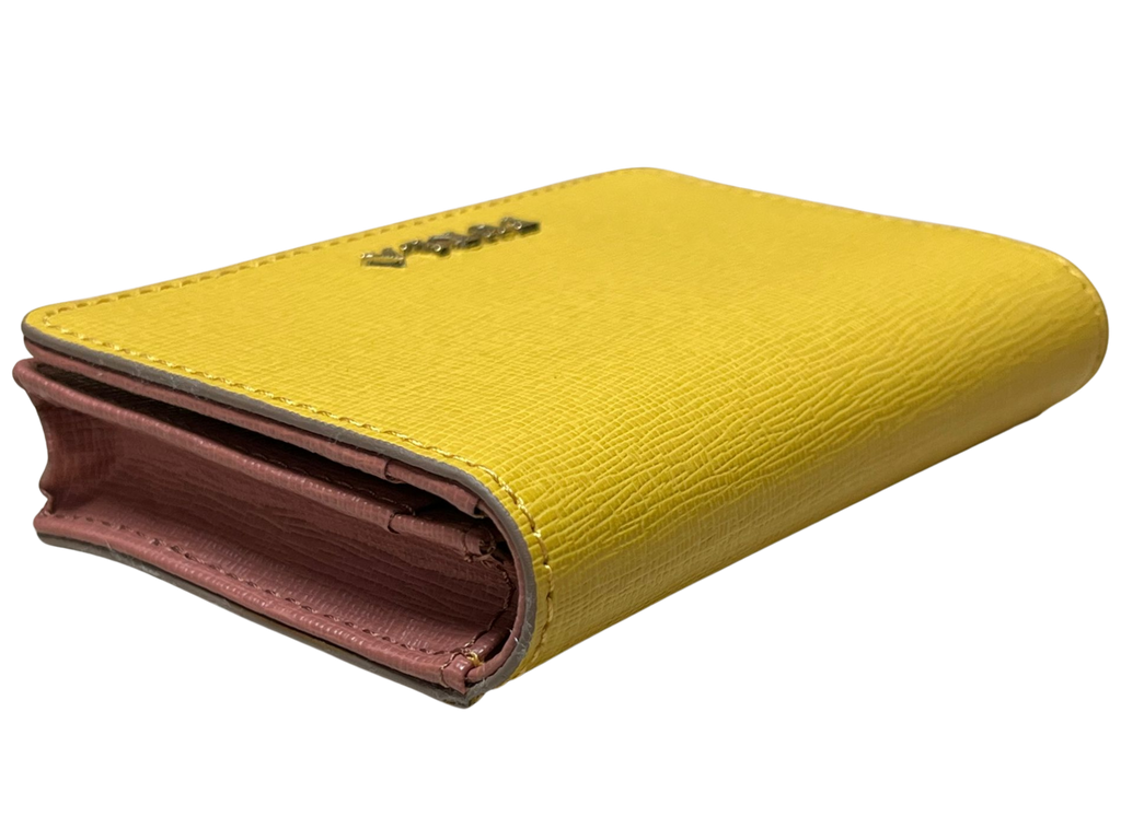 Furla Yellow Leather Card Case