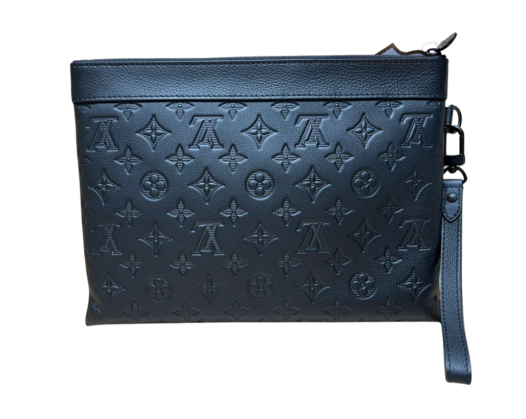 Louis Vuitton Pochette ToGo Monogram Shadow Leather Clutch Bag