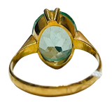 YG Green Gemstone Ring 4.2G