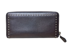 COACH Accordion Round Zip Long Wallet With Lacquer Rivets