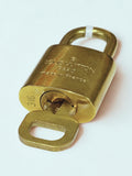 Vintage Louis Vuitton Solid Brass Padlock And Matching Key