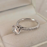 750WG Lab-Grown Diamond Ring D1=1.08cts D12 w/IGI Cert