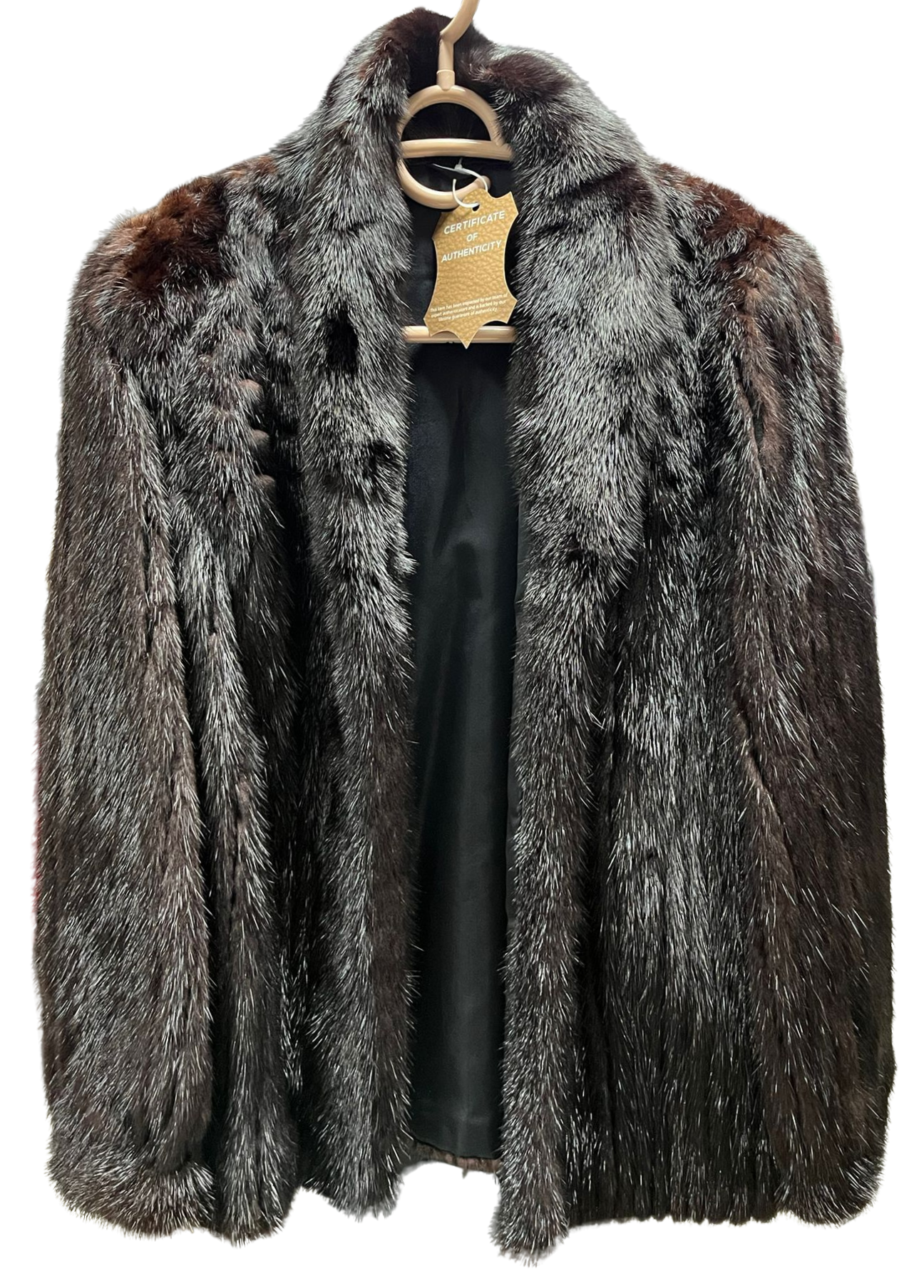 M&J Leather And Fur Black Mink Fur Coat Size 11 Main image