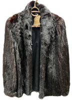 M&J Leather And Fur Black Mink Fur Coat Size 11