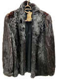 M&J Leather And Fur Black Mink Fur Coat Size 11