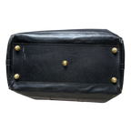 Gucci Vintage Boston Travel Weekender Bag Black Leather