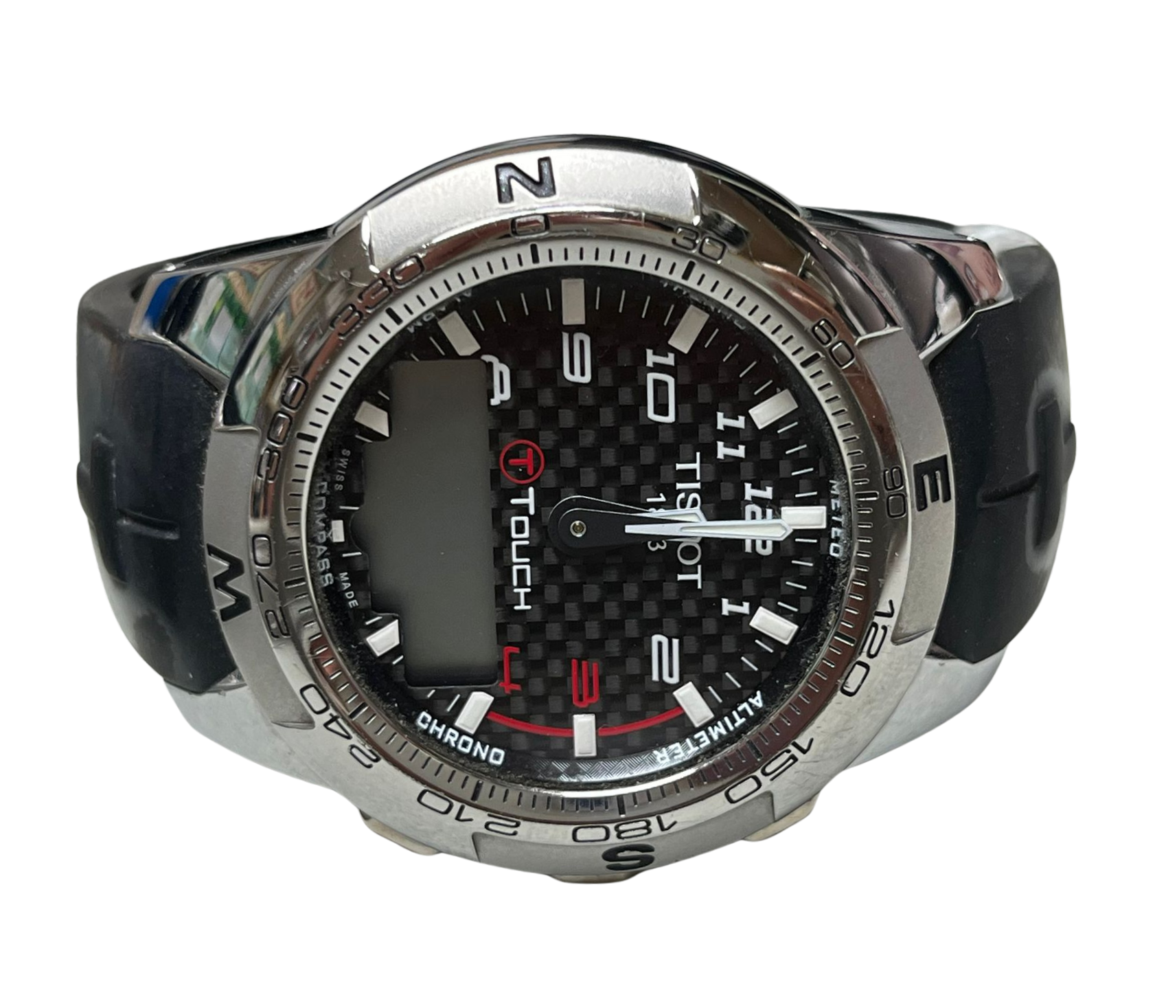 Tissot T Touch II Titanium Watch Black Carbon Fiber Dial Rubber Strap Secondary image