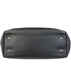 DKNY Black Saffiano Leather Bryant Park Front Pocket Satchel