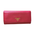 Prada Vitello Grain BiColor Continental Long Wallet