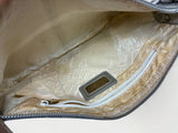 Vintage Furla Metallic Silver Pebbled Leather Shoulder Bag