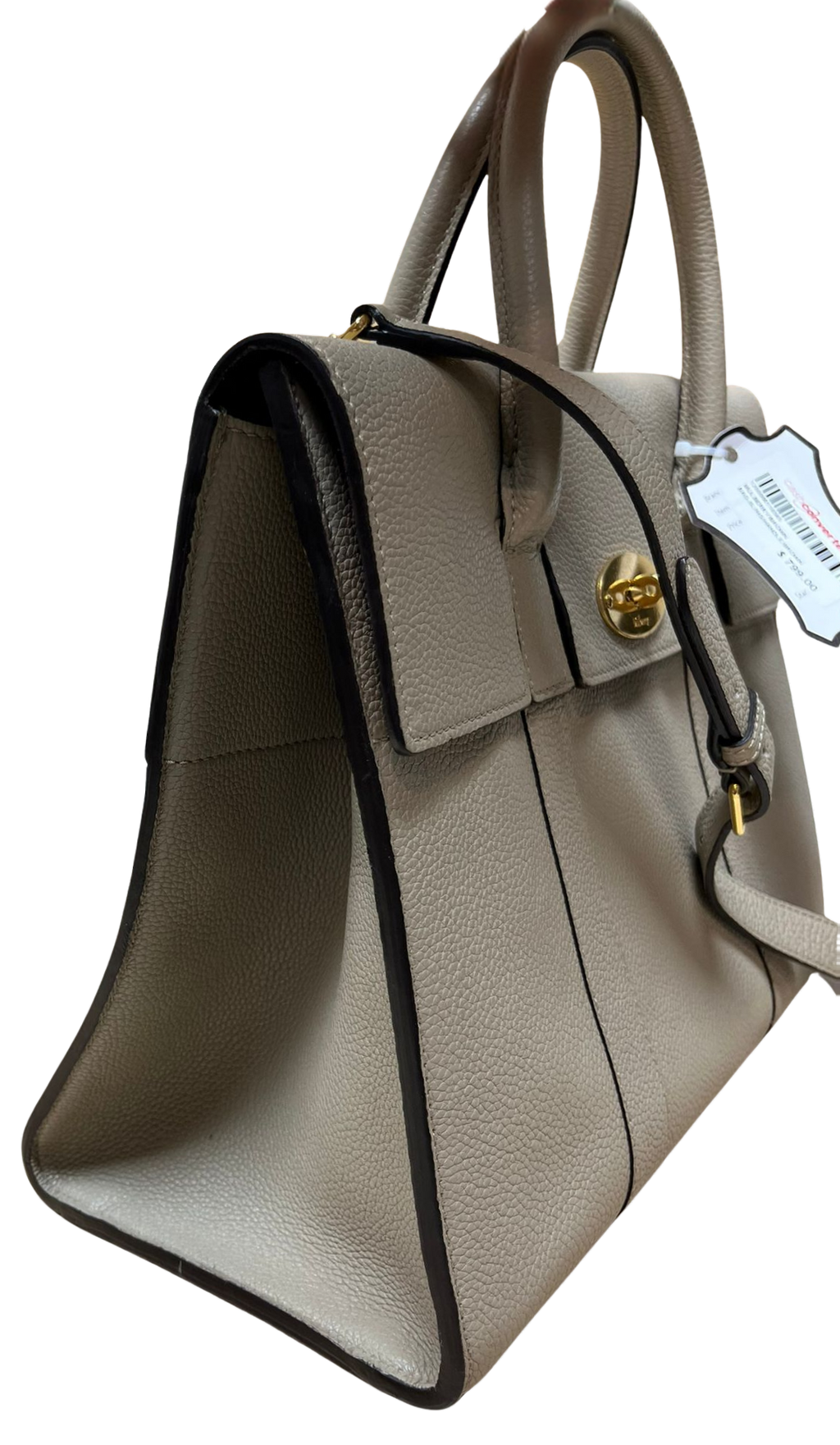 Mulberry Beige Leather Bayswater Satchel