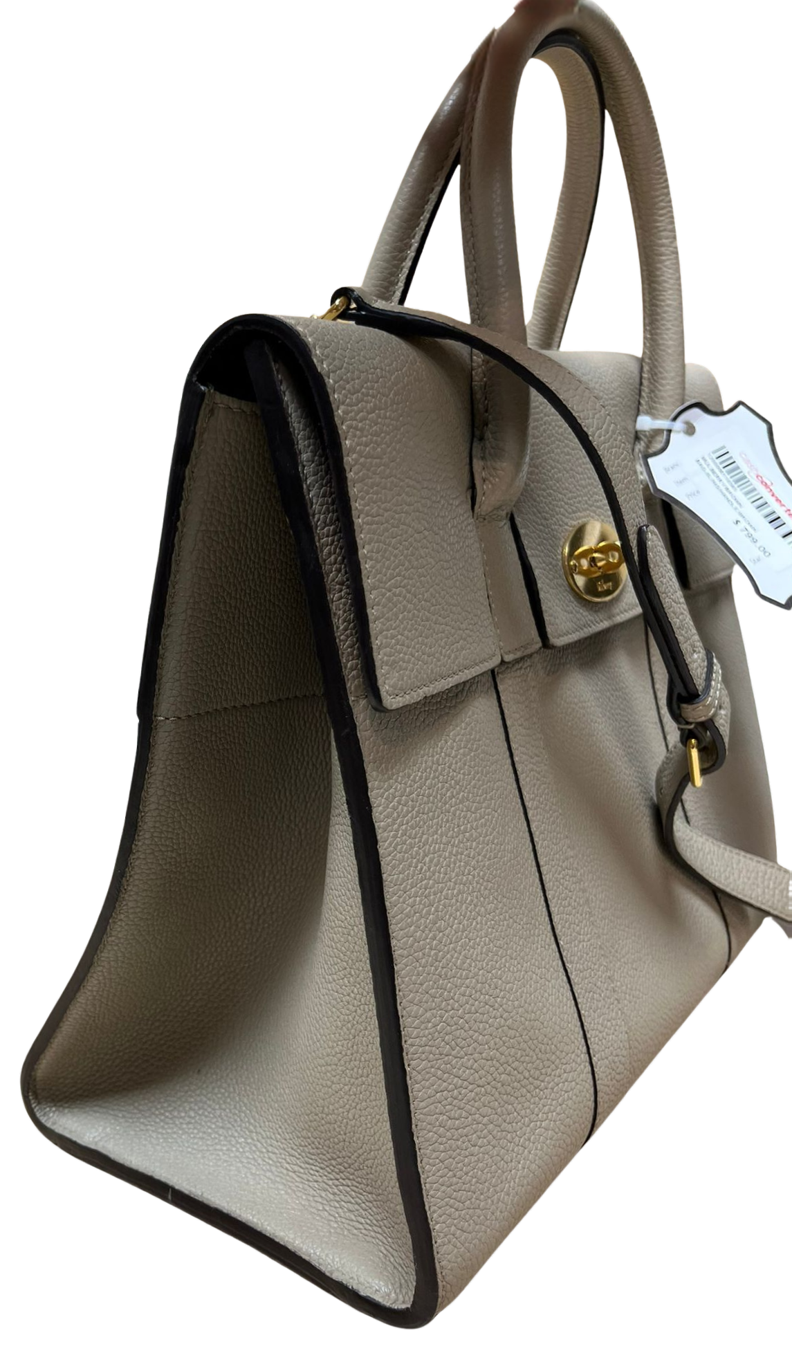 Mulberry Beige Leather Bayswater Satchel