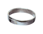 750WG Mens Band Ring With Diamond 4.7G