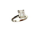 18KWG Emerald Cut Diamond Ring