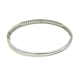 Gold Heart 750WG Diamond Bangle