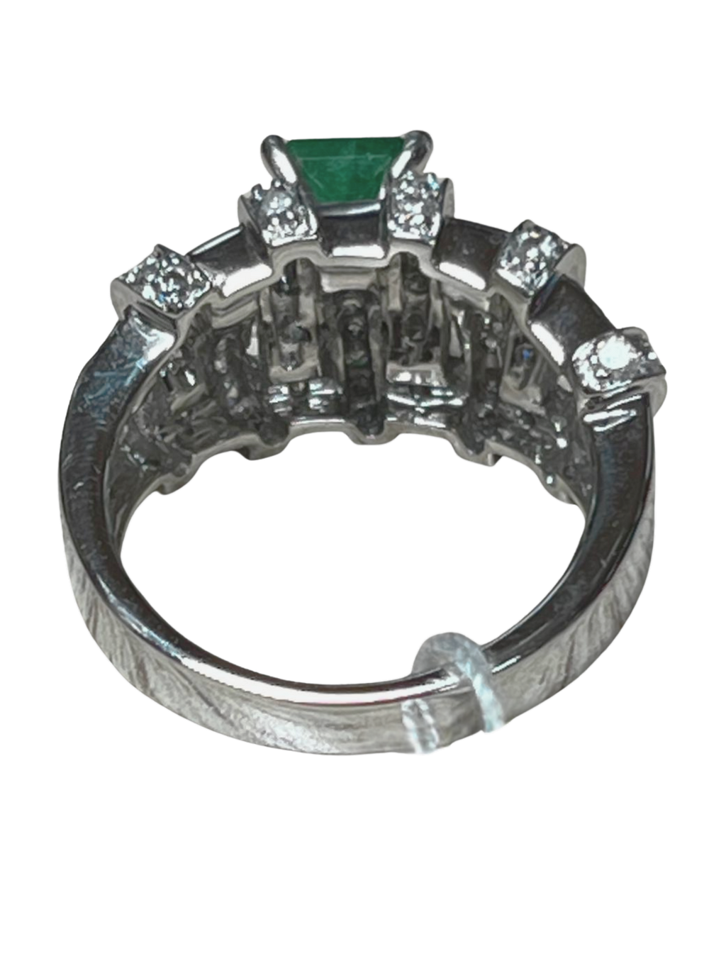 Ring 750WG Ladies Emerald And Diamond 7.7GM