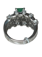 Ring 750WG Ladies Emerald And Diamond 7.7GM