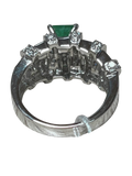 Ring 750WG Ladies Emerald And Diamond 7.7GM