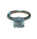 14K White Gold Ladys Classic Engagement Ring 2.25 Carat Lab Grown E-F VVS1 Diamond