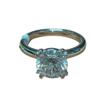 14K White Gold Ladys Classic Engagement Ring 2.25 Carat Lab Grown E-F VVS1 Diamond