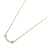 Tiffany & Co. T Smile 18ct yellow-gold and diamond necklace /2.15gram