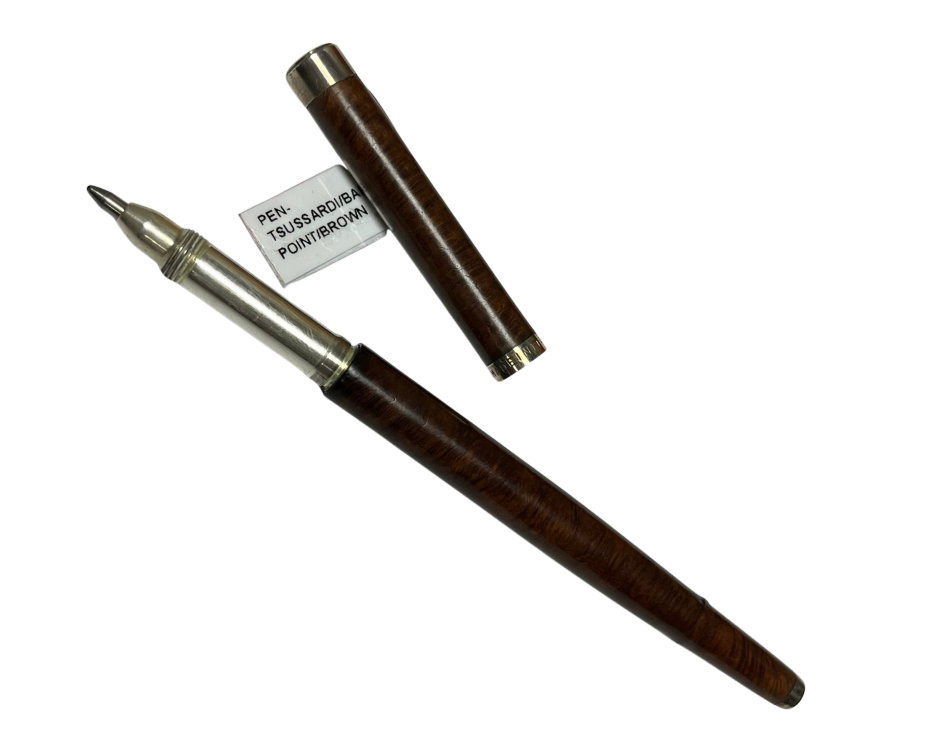 Trussardi Rollerball Pen Wood And Silver